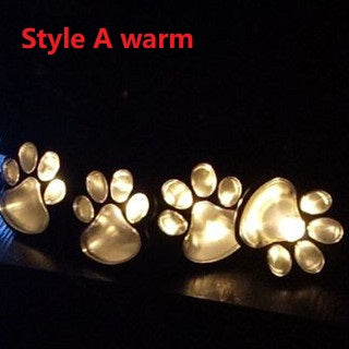 Solar-Powered Bear Paw Garden Light